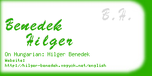 benedek hilger business card